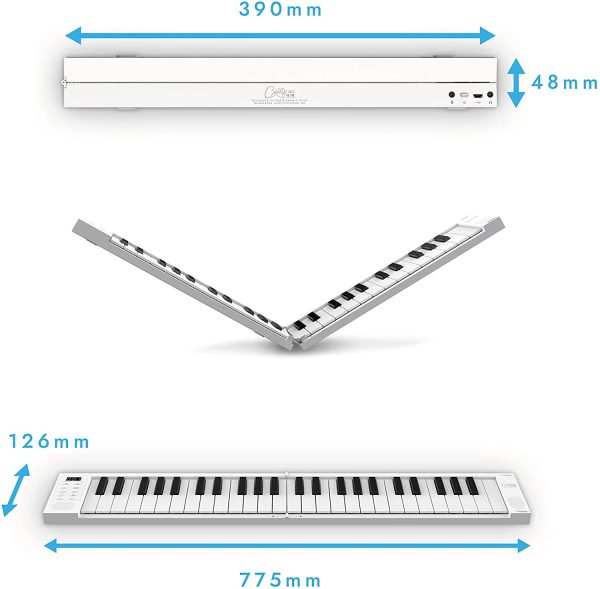 Blackstar BA203012 Carry-on Folding Piano | 49 Keys Portable Piano Keyboard USB MIDI Controller with Built in USB Rechargeable Battery - Image 6