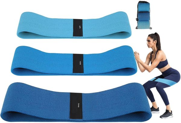 Resistance Bands Set for Women, Exercise Bands with 3 Resistance Levels, Fabric Resistance Bands for Glutes, Hips and Legs Exercise and Fitness, Ideal for Workout, Yoga, Pilates, Glutes Training - Image 4