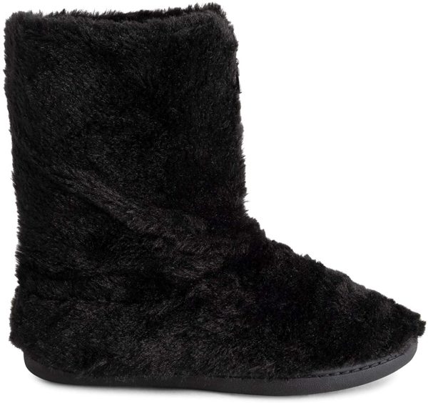 Polar Womens Memory Foam Zipper Faux Fur Covered Rubber Sole Indoor Outdoor Cosy Luxury Boot Slippers - Image 6