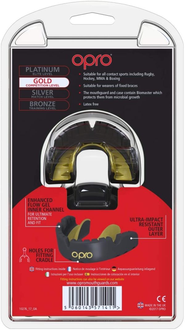 Opro Gold Level Mouthguard for Braces | Gum Shield for Rugby, Hockey and other Contact Sports - Image 3