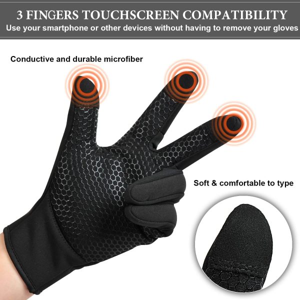 COTOP Winter Warm Gloves for Men Women, Outdoor Windproof Work Cycling Hunting Climbing Sport Smartphone Touchscreen Gloves for Gardening, Builders, Mechanic - Image 3