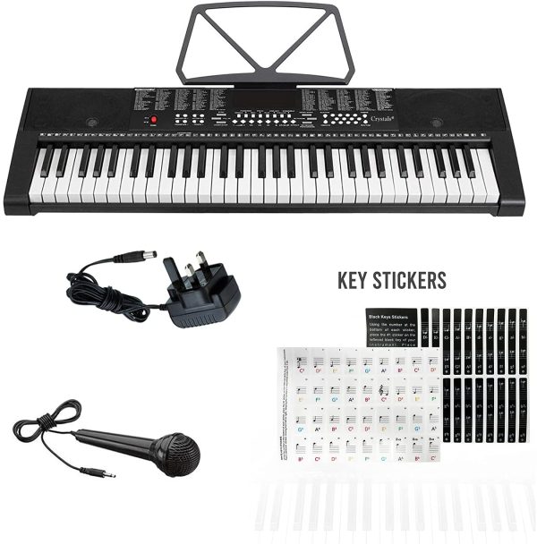 Keys Teaching Type Electronic Keyboard Digital Music Instrument Piano & Microphone by Crystals® - Image 2