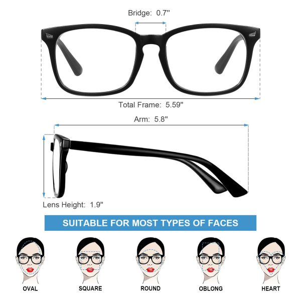 Blue Light Blocking Glasses for Women Men Computer Glasses Anti Eyestrain Headache Blue Light Glasses for Women Men Clear Lens Glasses Anti Blue Ray Eyeglasses Unisex - Image 6