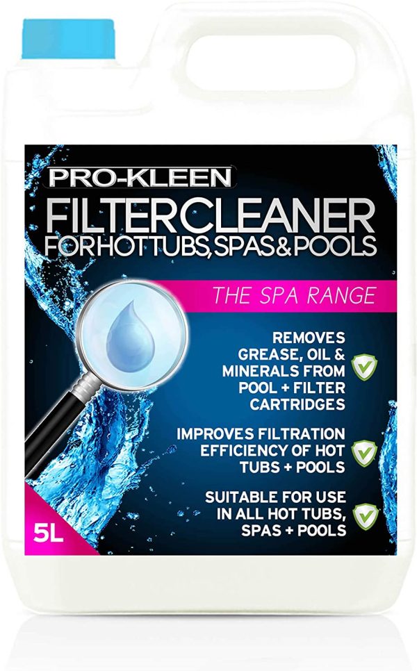 Pro-Kleen MY1437 Hot Tub, Pool & Spa Filter Cartridge Cleaner 5L-10 Treatments & MY1611 Spa Clarifier-Achieve Brilliant, Sparkling Water-Improves Filter Performance & Efficiency 1L, Clear - Image 5