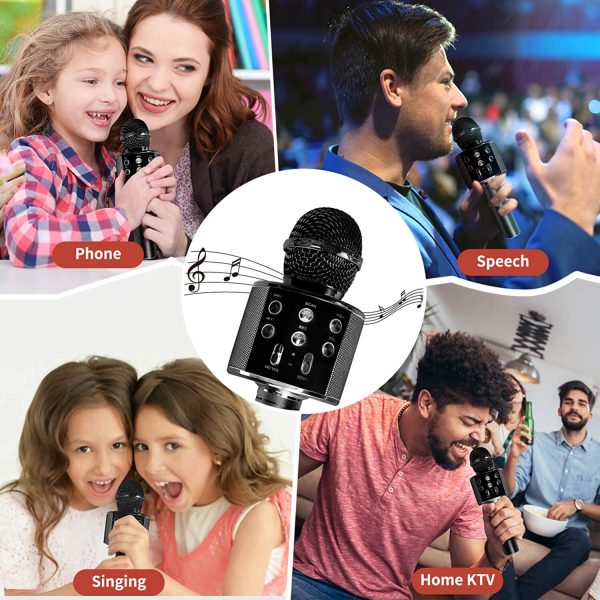 Kissarex Wireless Microphone Karaoke Bluetooth: Pop Handheld Real Tosing Singing Portable Speaker Voice Little Fun Changer Solo Car Girls Mic - Image 4