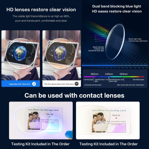 Blue Light Blocking Glasses for Women Men Computer Glasses Anti Eyestrain Headache Blue Light Glasses for Women Men Clear Lens Glasses Anti Blue Ray Eyeglasses Unisex (1 Pack Pink) - Image 3