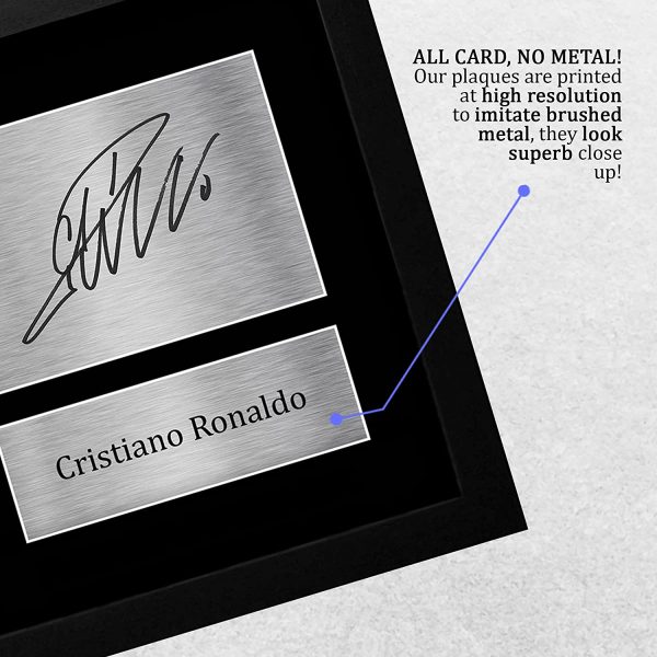 FR A4 Cristiano Ronaldo Manchester United Man Utd Gifts Printed Signed Autograph Picture for Football Fans and Supporters - A4 Framed - Image 5