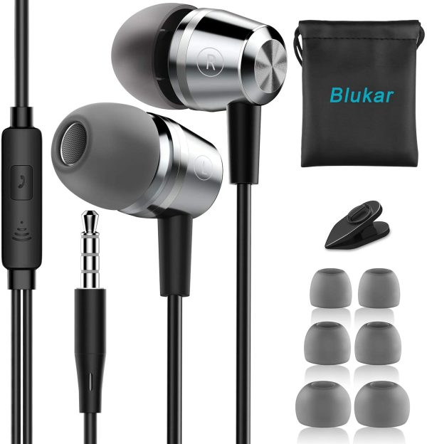 Blukar Earphones, In-Ear Headphones Earphones High Sensitivity Microphone ?C Noise Isolating, High Definition, Pure Sound for iPhone, iPad, Smartphone, MP3 Players etc. - Image 3