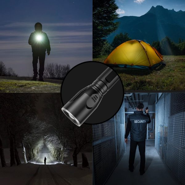 kizplays LED Torch Rechargeable Torch Powerful Flashlight 1200 Lumens 2200mAh Mini Torch with 5 Modes Waterproof for Camping - Image 5