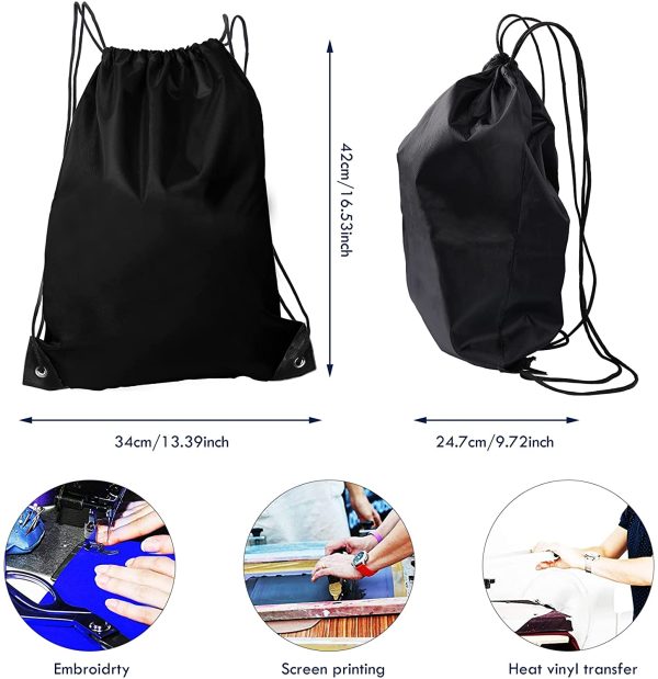 joyliveCY 2PCS Drawstring Bags, PE Bags Drawstring Gym Bag, String Swimming Bag Trainer Bag Personalised Drawstring Bag, Suitable for Sports, School, Gym, Travel, Swimming and Various Other Activities - Image 7