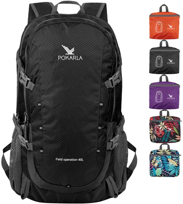 POKARLA 40L Lightweight Packable Backpack Hiking Daypack Walking Rucksack Foldable Camping Sports Outdoor Knapsack for Women Men - Image 7