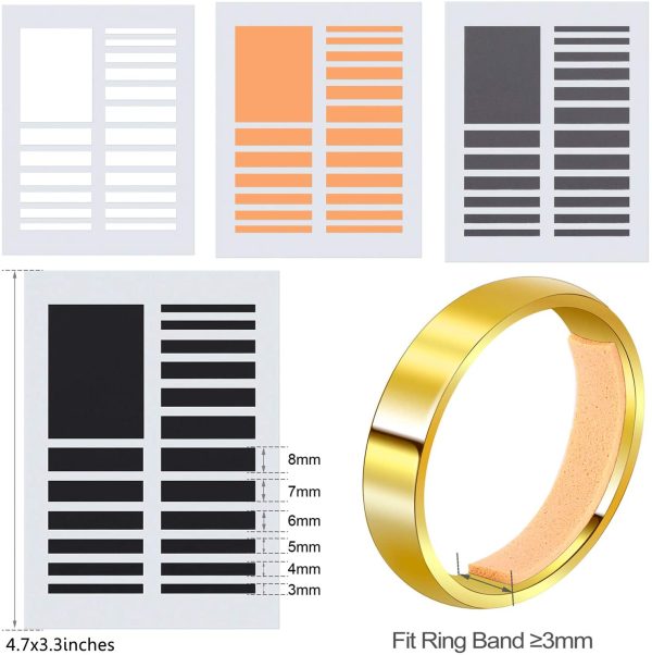 Chuangdi 8 Sheets Invisible Ring Sizer Loose Ring Size Adjuster for Fixing Wide Rings, 152 Pieces Totally, 4 Colors, 2 Kinds of Thickness - Image 7