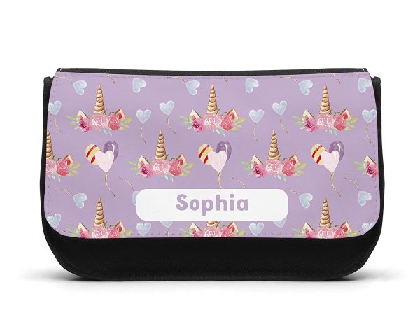 Personalised Unicorn Pencil Case with Any Name, Girls Pencil Case, Custom Back To School Gift