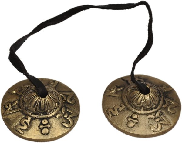 Dharma Store - Tibetan Tingsha Cymbals Bell (Small) Om Mani Padme Hum - Image 3