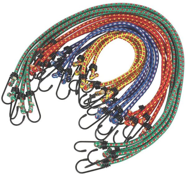 Heavy Duty Bungee Cords 12 in a Pack Shock Cord Ties - Tarpaulin Elastic BUNGY Cords - Tent/Tarp Fixings - Image 2