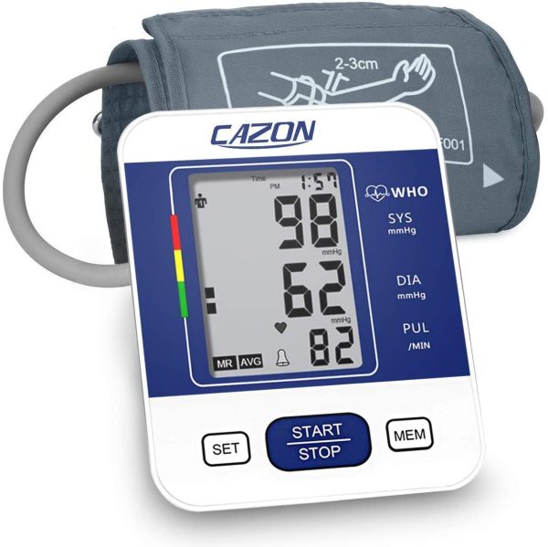 CAZON Blood Pressure Monitor Upper Arm BP Machine for Home Use BP Cuff Kit Pulse Rate Detection Meter with Cuff 22-32cm 2??99 Sets Memory LCD Display - Image 7