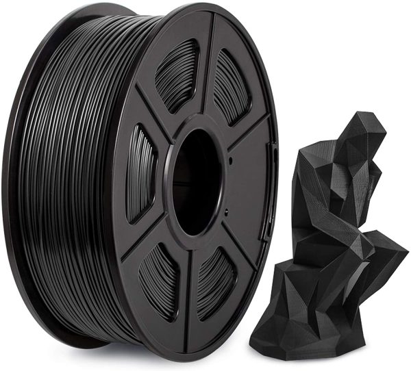 PLA Filament 1.75mm, PLA 3D Printer Filament,  PLA Filament 1KG (2.2 LBS) Spool, Dimensional Accuracy +/- 0.02mm, PLA Black - Image 3