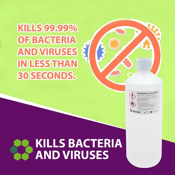 Hexeal IPA 99.9% | 1L | Lab Grade | Isopropyl Alcohol/Isopropanol 99.9% - Image 3