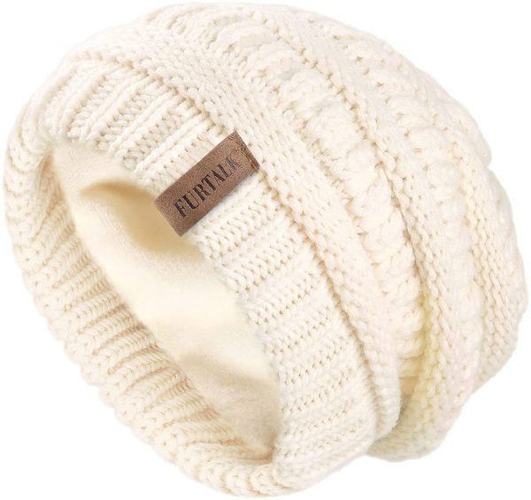 FURTALK Knit Beanie Hat for Ladies Fleece Line Ski Skull Cap Slouchy Winter Hats for Women - Image 5