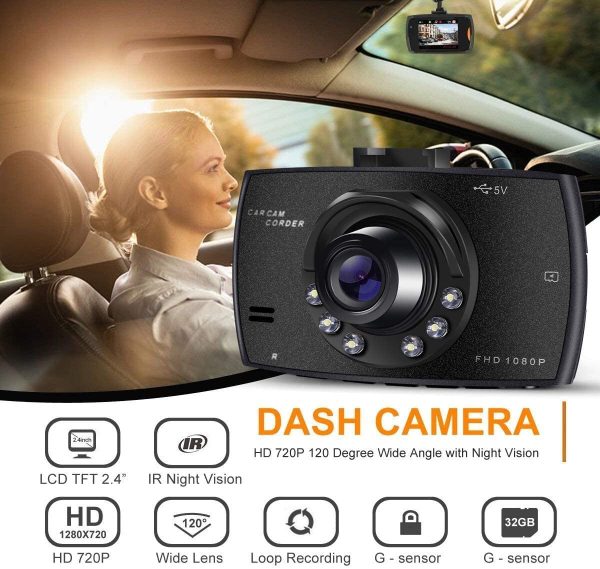 SOOTEWAY Upgraded Dash Cam 1080P Dashcam for Car Dash Camera with Super Night Vision, Built in G-Sensor, Loop Recording,Parking Monitor and Motion Detection??2020 Newest Version?? - Image 3