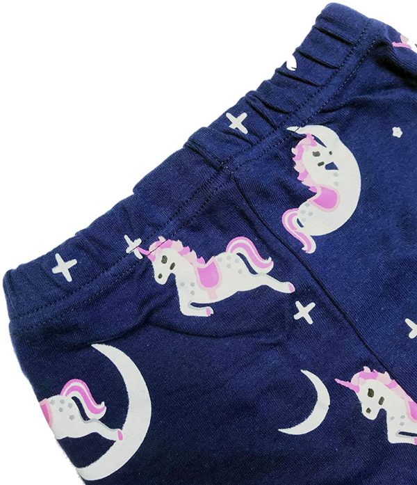 LitBud Girls Pajamas Unicorn,Sleepwears 2pcs Long Sleeves Pjs Nightwear Tops + Pants Sets Nightwear Outfits for Kids Toddler 2-10 Years - Image 3