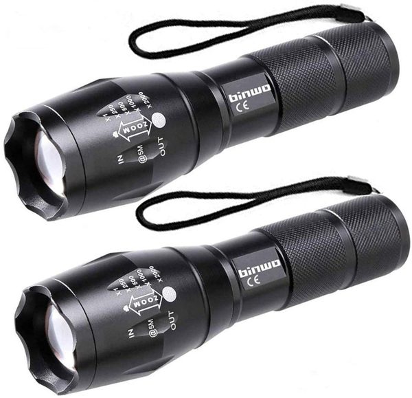 LED Torch,  Super Bright 2000 Lumens Zoomable XML T6 LED Flashlight Torches, 5 Modes, Waterproof Handheld Powerful Tactical Torch Light for Camping, Emergency, Outdoor, 2 Pack - Image 2