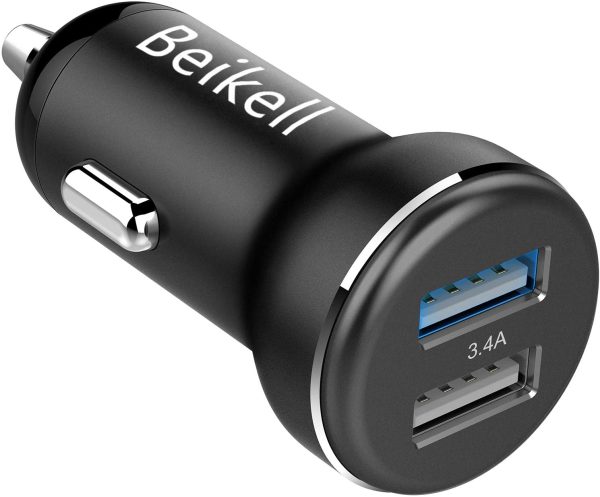 Beikell Car Charger, Rapid Dual Port USB Car Charger with Smart Device-Adaptive Charging Technology for iPhone 13/XS/XR/XS Max, Galaxy S9, and Other iOS And Android Smart Phones and Tablets - Black - Image 6