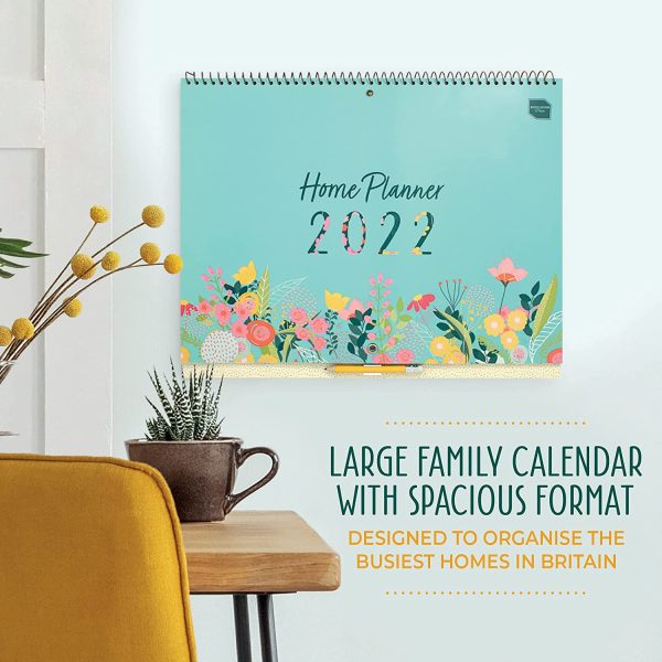 Home Planner, Family Calendar 2022. Large 2022 Calendar to Organise Busy Families. Wall Calendar 2022 Starts Now Until Dec'22. Spacious 2022 Wall Calendar with to Do Lists & Stickers. - Image 6