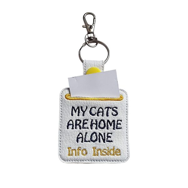 Pet Alert Pocket Keyring/Bag Charm - My Pet/Cat/Dog Is Home Alone - Image 4