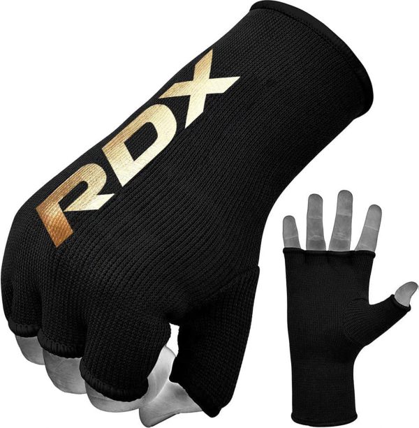 RDX Boxing Hand Wraps Inner Gloves for Punching - Half Finger Elasticated Bandages under Mitts Fist Protection - Great for MMA, Muay Thai, Kickboxing, Martial Arts Training & Combat Sports - Image 8