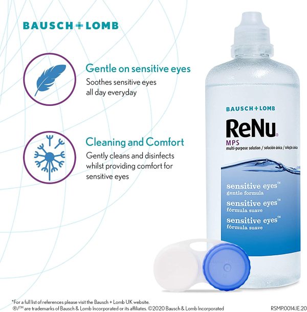 ReNu Multi-Purpose Contact Lens Solution 240ml - For Soft Contact Lenses for Comfortable Wear - Gentle on Sensitive Eyes - Clean,Disinfect,Rinse,Lubricate and Store your Lenses - Lens Case Included - Image 4