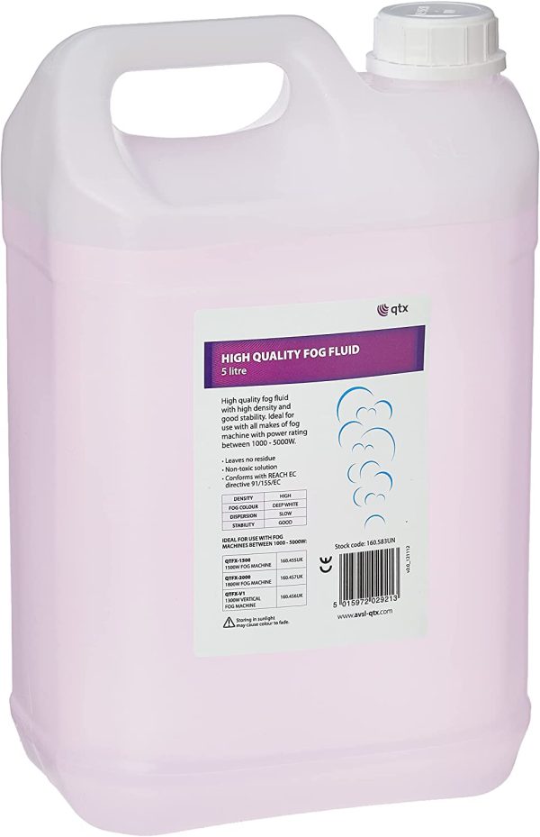 QTX | Long Lasting Smoke/Fog Fluid for DJ & Party Effect | 5 Litres - Image 2