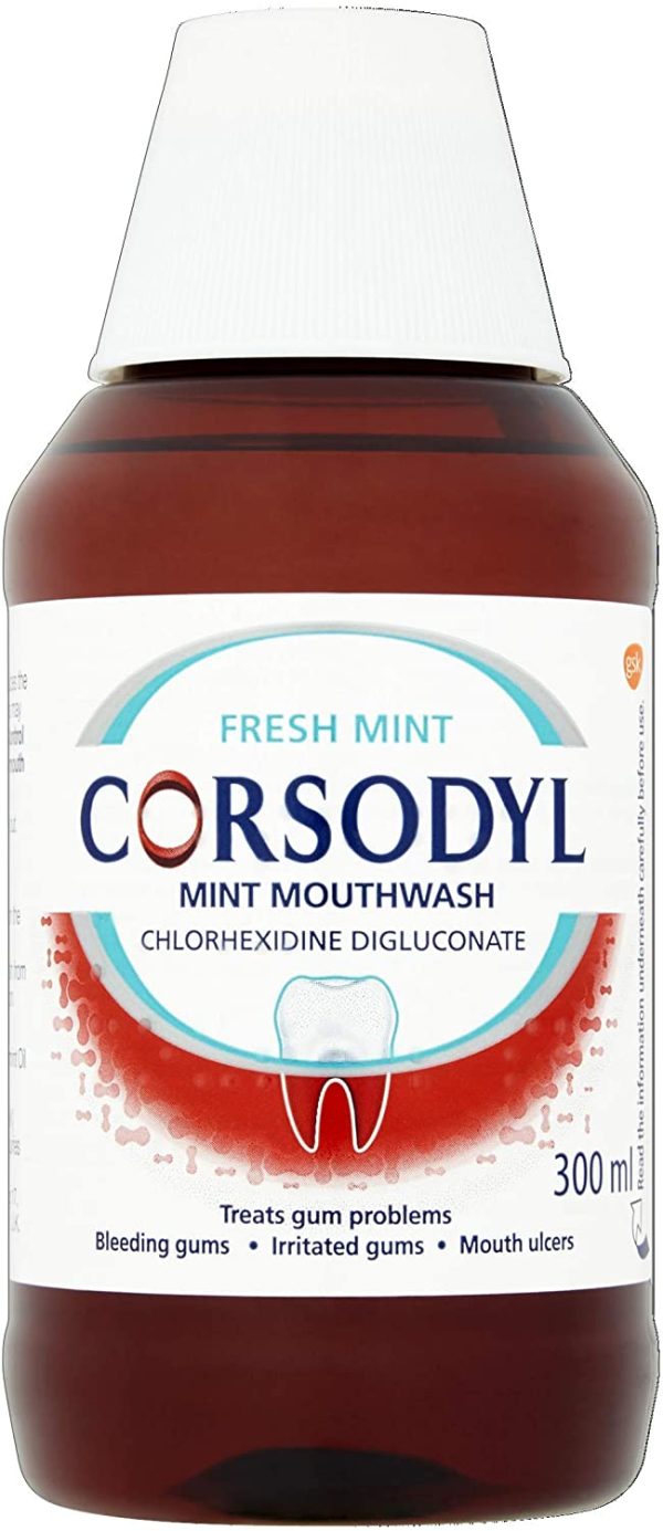 Corsodyl Mouth Wash Mint, 300 ml