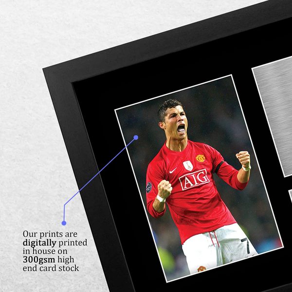 FR A4 Cristiano Ronaldo Manchester United Man Utd Gifts Printed Signed Autograph Picture for Football Fans and Supporters - A4 Framed - Image 6