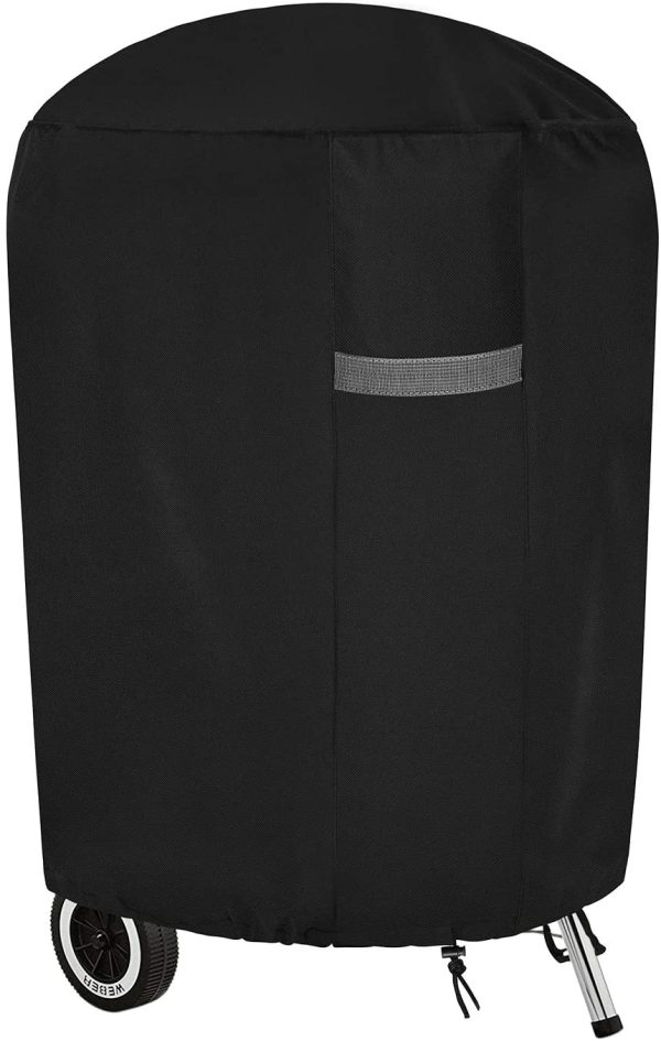 Dokon Kettle BBQ Cover with Air Vent, Waterproof, Windproof, Anti-UV, Heavy Duty Rip Proof 600D Oxford Fabric Grill Barbecue Cover, Round (?71 x 68cm) - Black - Image 2