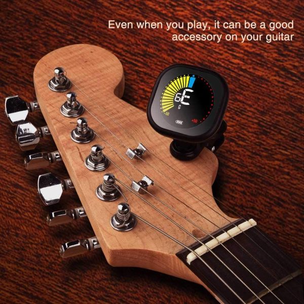 Rechargeable Tuner, Clip-on Guitar Tuners with LED Color Display Digital Tuner Chromatic Tuning for Guitars, Violin, Ukulele & Chromatic Tuning Modes, Fast & Accurate, Easy to Read - Image 2