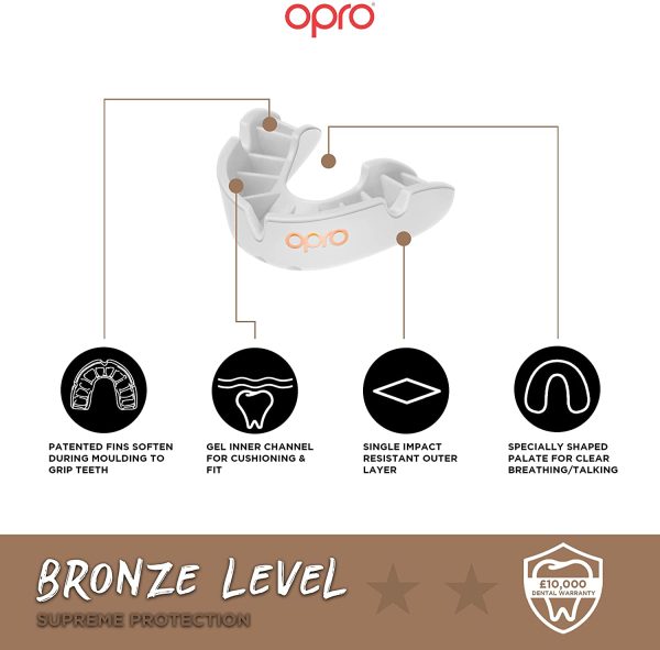 Opro Bronze Training Level Adult and Youth Sports Mouthguard With Case, Gum Shield for Hockey, Lacrosse, Rugby, MMA, Boxing and Other Contact and Combat Sports - Image 4