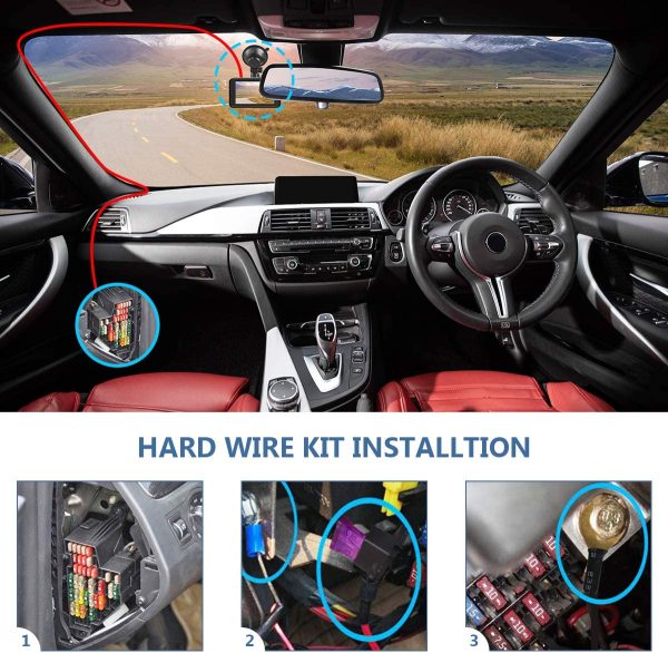 Dash Cam Hardwire Kit, Universal Hard Wire Kit for Dash Camera with Mini/Micro Port, 13ft Car Camera Charge Power Cord Kit 12V- 24V to 5V,Power Adapter with LP/Mini/ATO/Micro2 Fuse for Dashcam GPS etc - Image 5