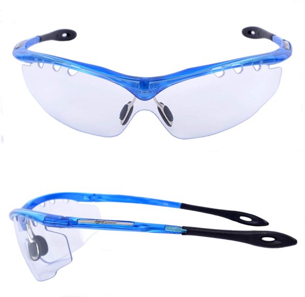 Rapid Eyewear Ace SPORTS GLASSES WITH CLEAR SAFETY LENS For Squash, Cycling, Shooting and Sailing. Transparent Sunglasses For Men & Women. UV 400 Protection. Impact Resistant. - Image 5