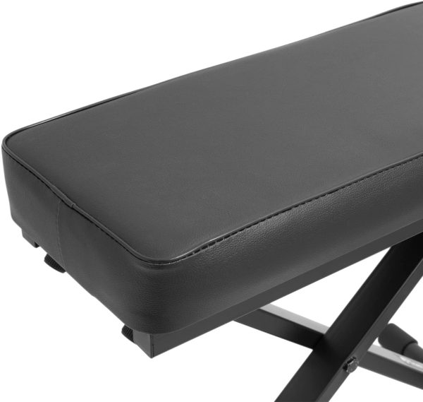 Tiger PST7-BK Keyboard Bench, Piano Stool ?C 4 Height Adjustable and Foldable X-Frame Seat