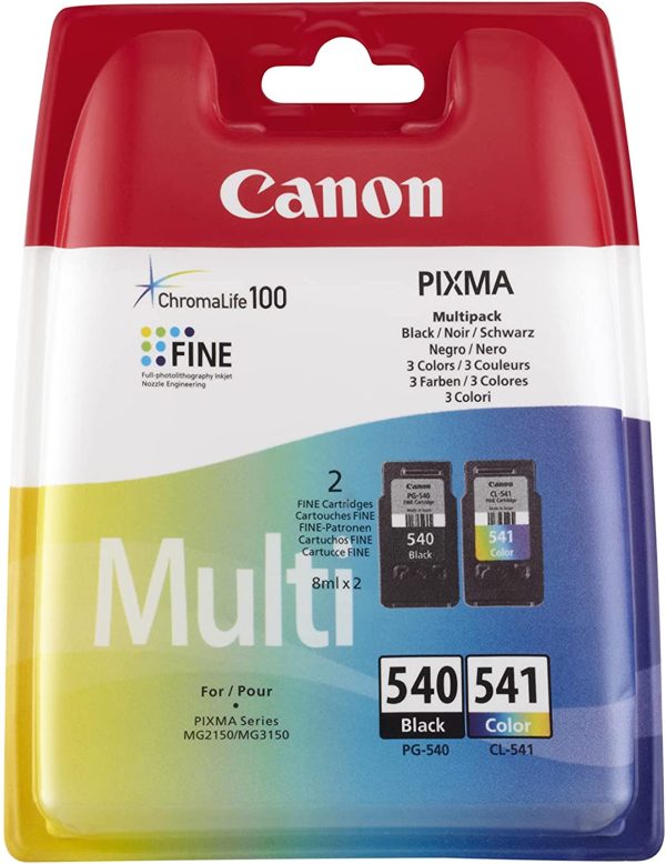 Genuine Ink Cartridges PG-540/CL-541 - Pack of 2 Multi-Coloured For Selected PIXMA MX, MG and TS Series - Image 2