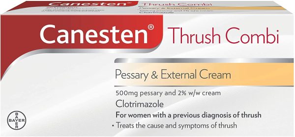 Canesten Thrush Combi Pessary & External Cream for Thrush Treatment | Clotrimazole | Two-Step Complete Relief Thrush Treatment - Image 5