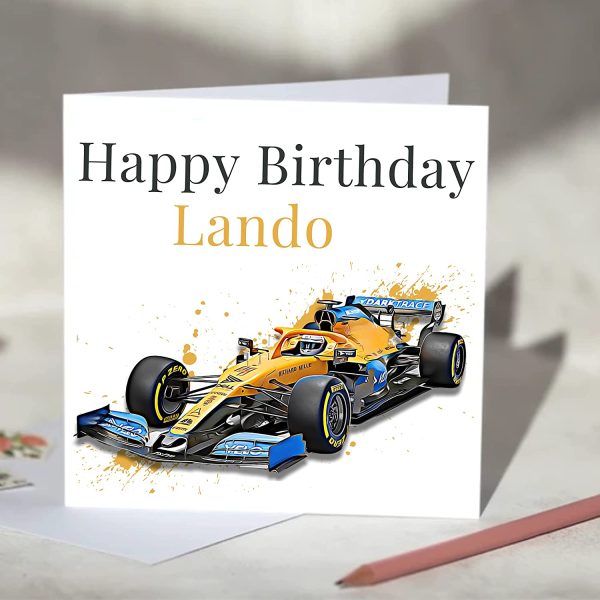 McLaren Formula One F1 Birthday Card Personalise with Age and Name - Image 6