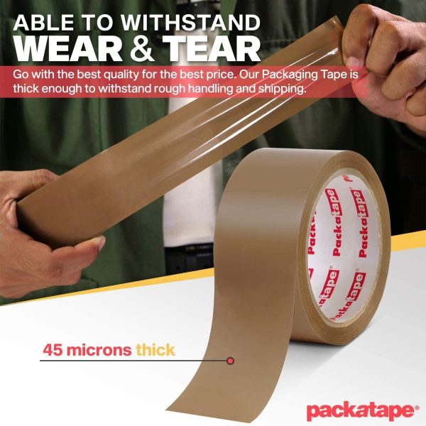 Packatape General Purpose Packaging Tape 12 Rolls Brown 48mm x 66m - Image 3