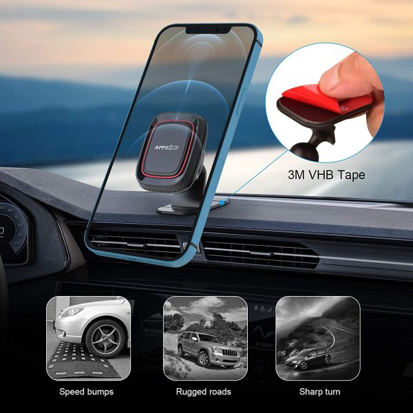 Magnetic Phone Car Mount, APPS2Car 360?? Dashboard Magnetic Car Phone Holder, Universal Car Phone Holder Magnet, Compatible with iPhone 11 Pro XS Max X 8 Samsung Oneplus etc - Image 8