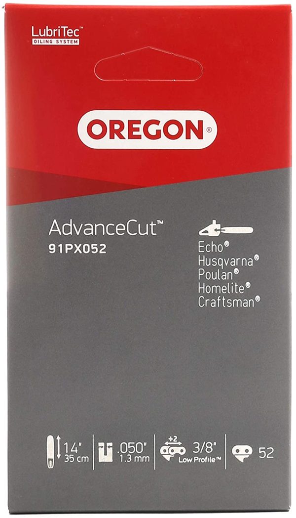 Oregon AdvanceCut? Saw Chain to fit 14-Inch Husqvarna, McCulloch, Ryobi, Bosch Chainsaws, 52 Drive Links (91PX052E) - Image 2