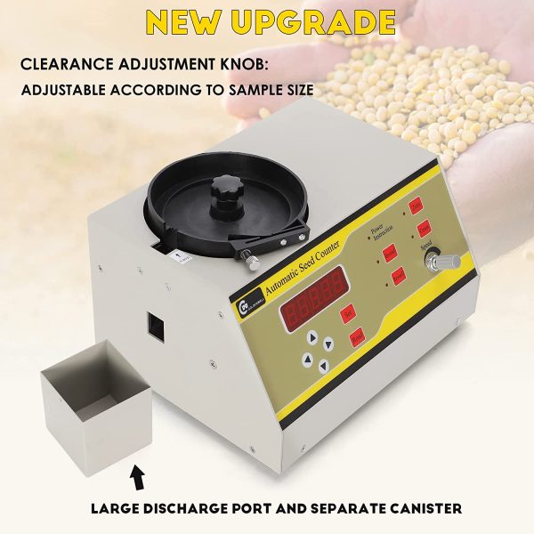 CGOLDENWALL Automatic Seed Counter Microcomputer Counting Machine- Adjustable Drop Hole Size- LED Display for Rice Corn Wheat Soybean Vegetable Seeds etc. 1000pcs/3min Counting Speed 220V - Image 5