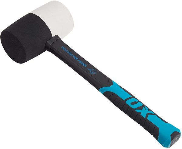 OX Combination Rubber Mallet - Non-Marking Rubber Mallet Hammer with Fibreglass Handle -Multi-Colour -  & OX OX-P103510 Builders Line - Pro Nylon Mason Line -Blue Twisted Nylon Line - 105 m - Image 5