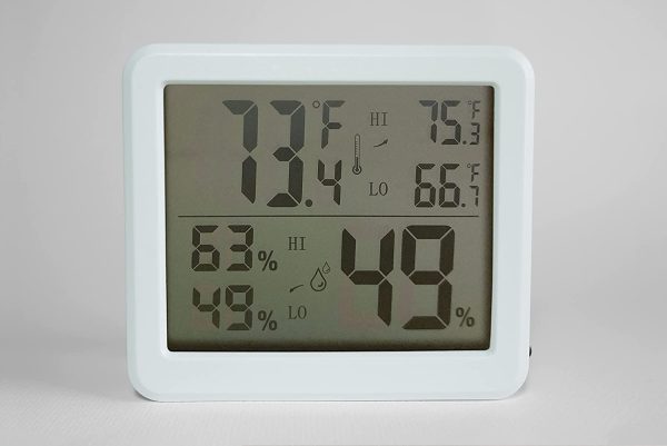 Innova Indoor Digital Thermometer Hygrometer, Large Screen, Current and Min Max Temperatures + Humidity. For Home, Greenhouse. Conservatory, Great Gardeners Gift. Battery included - Image 5