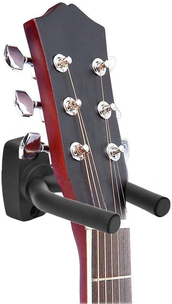 Guitar Wall Mount Hanger 4 Pack, Guitar Hanger Wall Hook Bracket Holder Stand Black Display with Screws - Easy To Install - Fits All Size Guitars, Bass, Mandolin, Banjo, Ukulele - Image 3